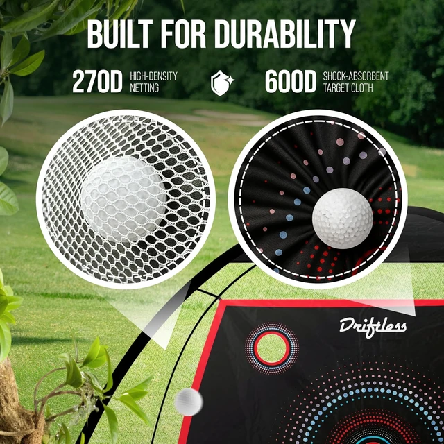 Alt view image 3 of 7 - 10x7 ft Golf Practice Net for Backyard Driving Indoor Hitting Net with Mat, Golf Training Aid & Great Gift for Golfers or Dad