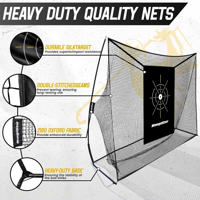 Alt view image 3 of 7 - Heavy Duty 10x7 ft Golf Practice Net for Backyard