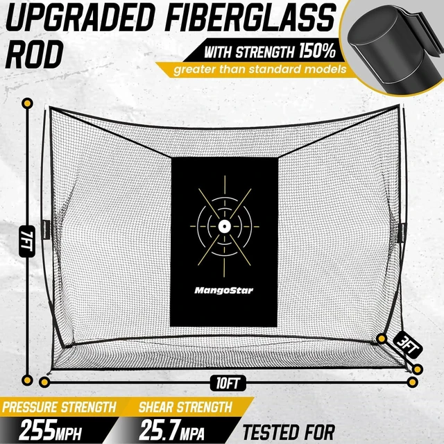 Alt view image 4 of 7 - Heavy Duty 10x7 ft Golf Practice Net for Backyard