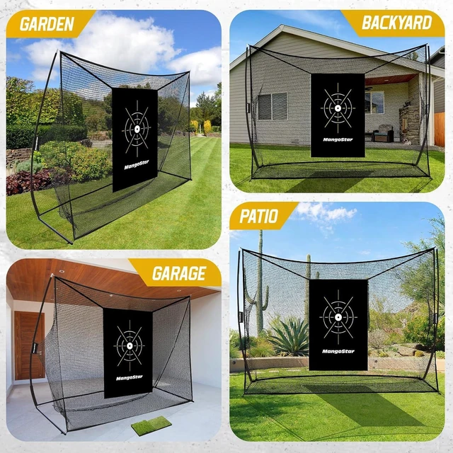 Alt view image 7 of 7 - Heavy Duty 10x7 ft Golf Practice Net for Backyard