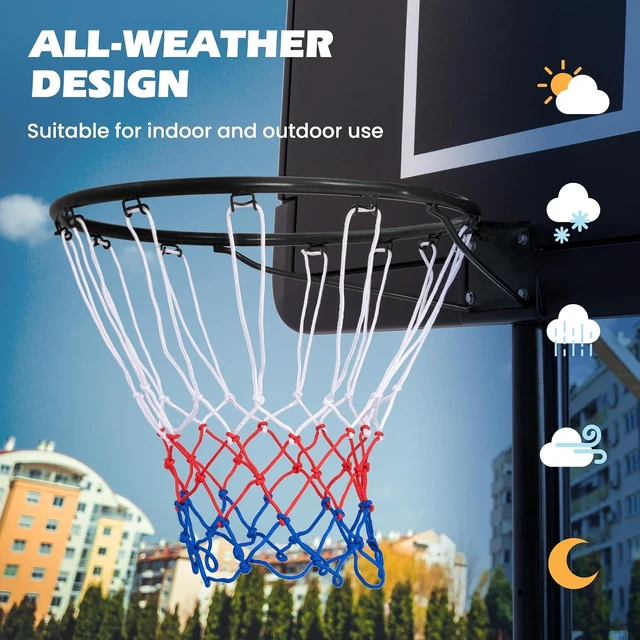 Alt view image 4 of 7 - 15/18 inch Basketball Rim Replacement with All-Weather Net Hoop Replacement Rim for Wall & Door Mounting, Indoor/Outdoor
