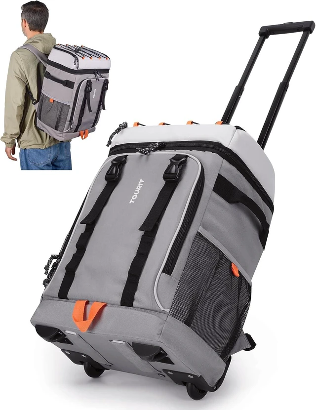 Main image of Insulated Rolling Beach Cooler Backpack with Wheels, 36/50 Cans