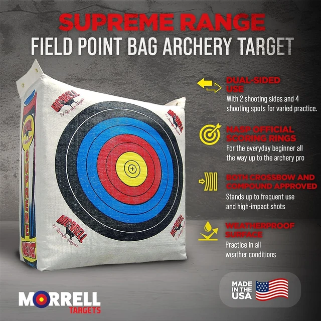Alt view image 2 of 7 - Adult Field Point Archery Bag Target Supreme Range, White