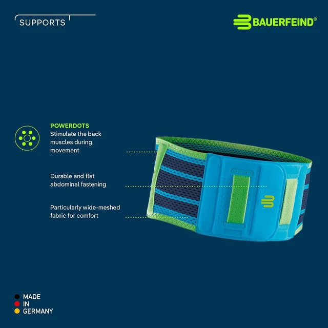 Alt view image 2 of 7 - Breathable Compression Sports Back Support Anatomically Contoured Back Panel with Massaging Nub Pad Air Knit Fabric, Durable & Washable