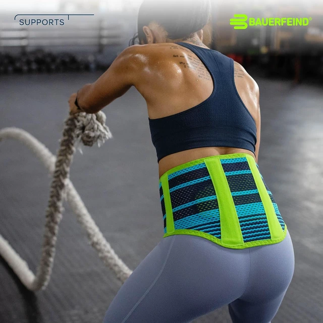 Alt view image 4 of 7 - Breathable Compression Sports Back Support Anatomically Contoured Back Panel with Massaging Nub Pad Air Knit Fabric, Durable & Washable