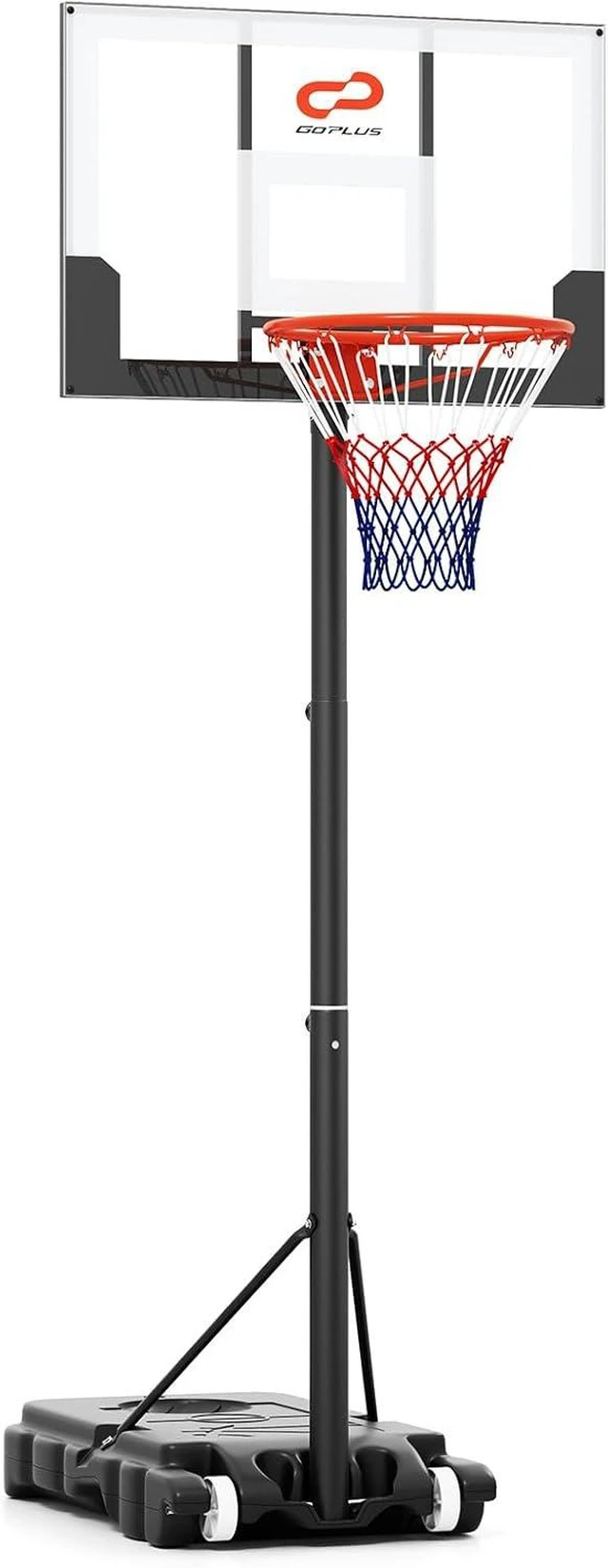 Main image of Portable Outdoor Basketball Hoop System 3.3-7FT/10FT Adjustable Goal w/ Shatterproof PC Backboard & Wheels for Adults in Pool, Driveway & Backyard