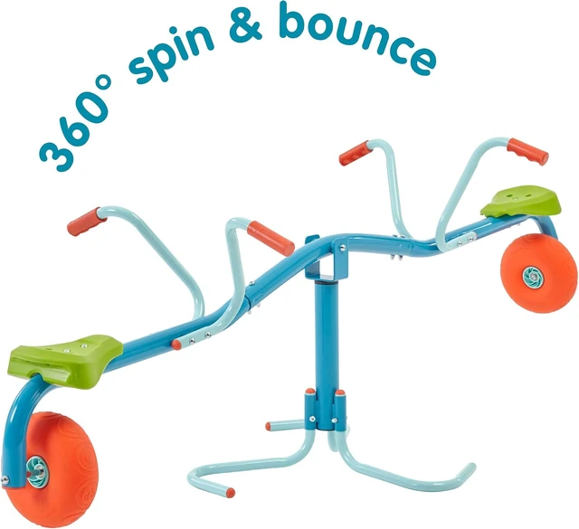 Alt view image 5 of 7 - Spiro Spin Teeter Totter Bounces & Spins 360 Degrees, Blue/Green