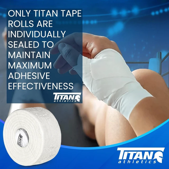 Alt view image 6 of 7 - White Athletic Tape 12 Pack (45 ft Rolls), Premium Medical Sports Tape with Easy Tear Design, Zinc Oxide & No Sticky Residue for Wrapping & Supporting Ankles & Wrists