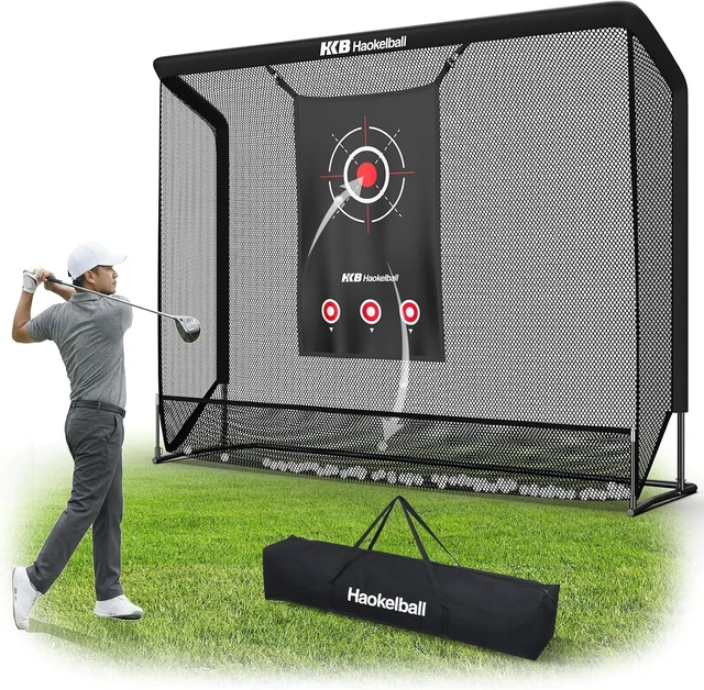 Main image of 10x8FT Golf Practice Net Driving, Hitting & Simulator Cage