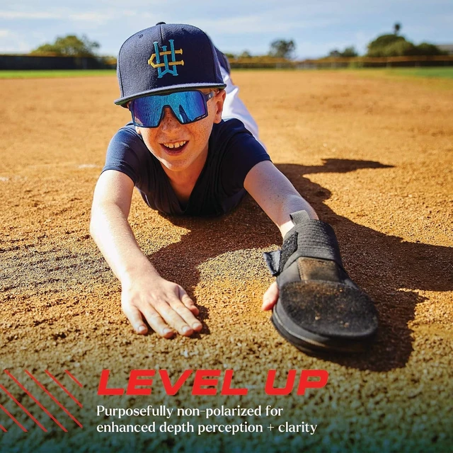 Alt view image 4 of 7 - Youth Baseball Sunglasses with UV400 Protection Kids Sport