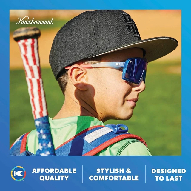 Alt view image 7 of 7 - Youth Baseball Sunglasses with UV400 Protection Kids Sport