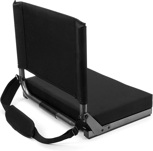 Alt view image 4 of 7 - Deluxe Ultra Padded Stadium Seat, One Size, Black