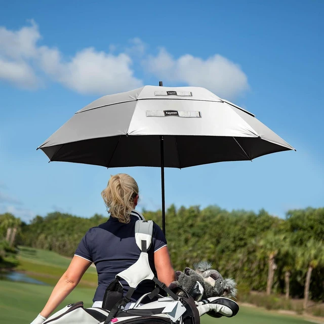 Alt view image 3 of 7 - 68/62/54 Inch UPF 50+ Sun Umbrella UV Protection Windproof Large Golf Umbrella, Auto Open Vented Double Canopy for Sun & Rain