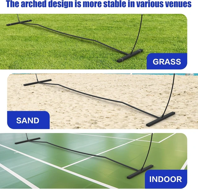 Alt view image 3 of 5 - 14FT Portable Volleyball Net for Backyard Adjustable Height & Instant Setup, Freestanding Training Set for Indoor & Outdoor with Carry Bag