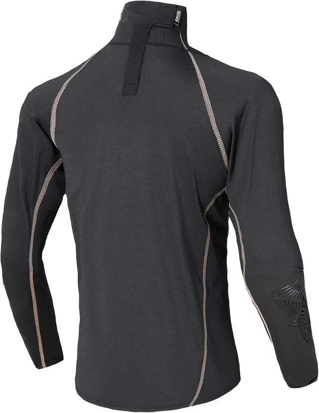 Alt view image 3 of 7 - Hockey Compression Long Sleeve Shirt with Neck Guard