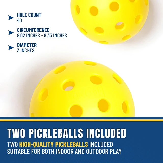 Alt view image 3 of 7 - Complete Youth Pickleball Set with Net, Paddles & Balls Junior Kit for Boys & Girls Ages 5 to 12