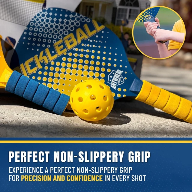 Alt view image 4 of 7 - Complete Youth Pickleball Set with Net, Paddles & Balls Junior Kit for Boys & Girls Ages 5 to 12