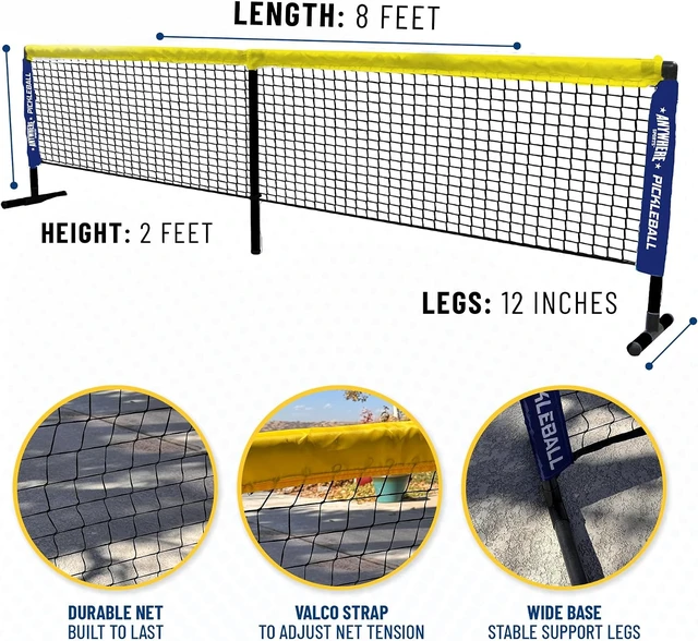 Alt view image 5 of 7 - Complete Youth Pickleball Set with Net, Paddles & Balls Junior Kit for Boys & Girls Ages 5 to 12