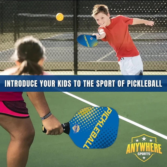 Alt view image 7 of 7 - Complete Youth Pickleball Set with Net, Paddles & Balls Junior Kit for Boys & Girls Ages 5 to 12