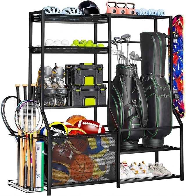 Main image of Garage Sports Equipment Organizer Golf Bag Storage Rack