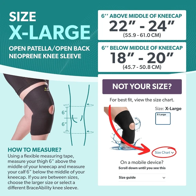 Alt view image 2 of 7 - Neoprene Knee Sleeve Open Patella / Open Back
