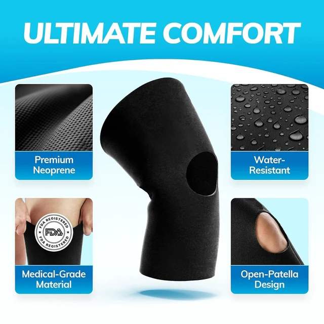 Alt view image 3 of 7 - Neoprene Knee Sleeve Open Patella / Open Back