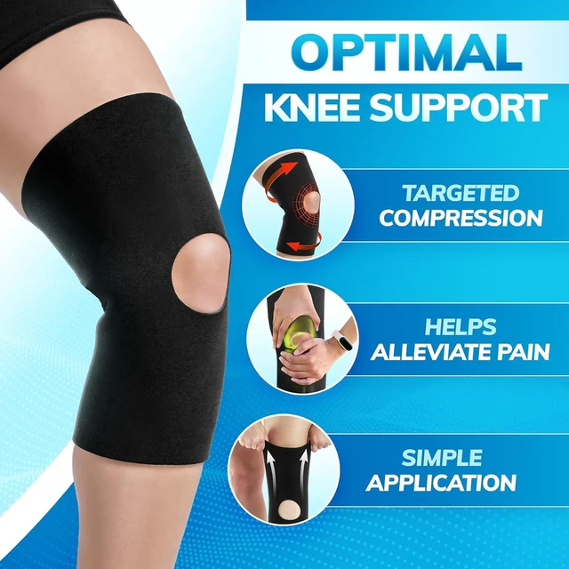 Alt view image 4 of 7 - Neoprene Knee Sleeve Open Patella / Open Back