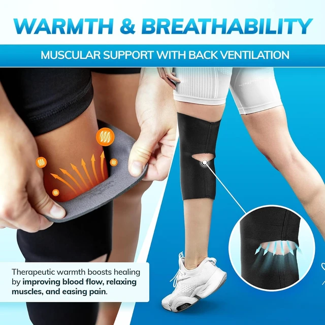Alt view image 7 of 7 - Neoprene Knee Sleeve Open Patella / Open Back