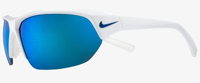 Main image of Skylon Ace Sunglasses White Frame, Grey with Blue Mirror Lens Tint, EV1125-104