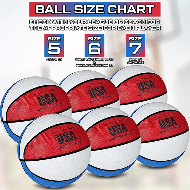 Alt view image 3 of 6 - Rubber Basketball Bulk with Pump 6 Pcs for Kids, Youth & Adults