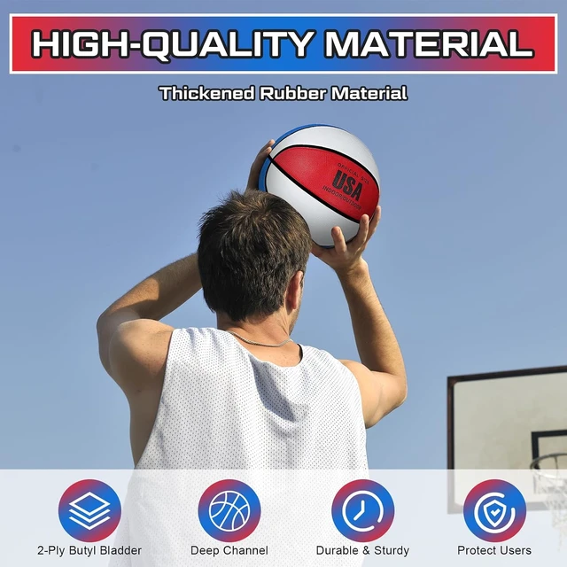 Alt view image 5 of 6 - Rubber Basketball Bulk with Pump 6 Pcs for Kids, Youth & Adults