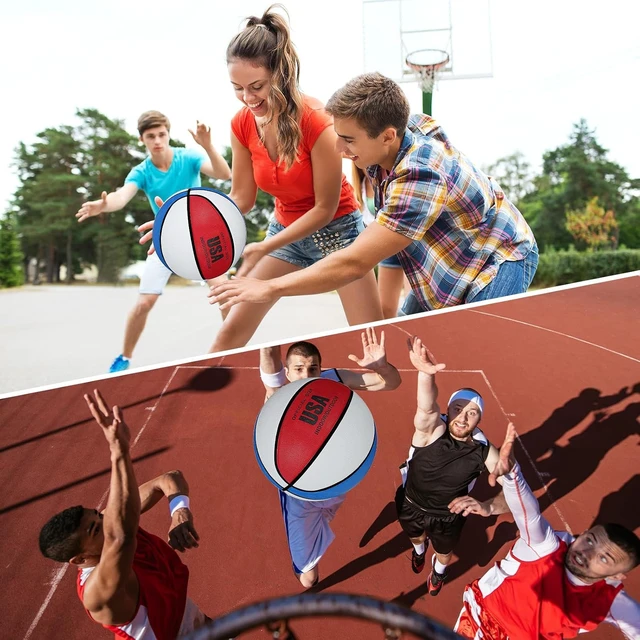Alt view image 6 of 6 - Rubber Basketball Bulk with Pump 6 Pcs for Kids, Youth & Adults