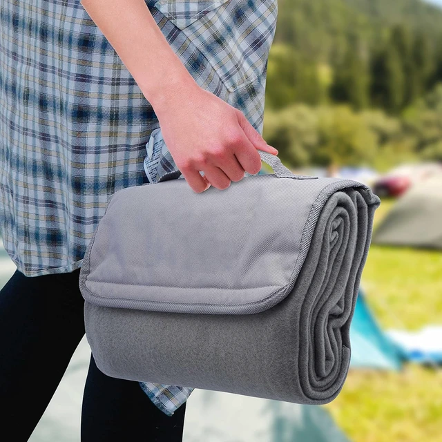 Alt view image 6 of 7 - Roll-Up Picnic Blankets Set of 10 Bulk Pack, Outdoor Blanket for Camping, Picnic, Beach, Sports & Activities, Grey