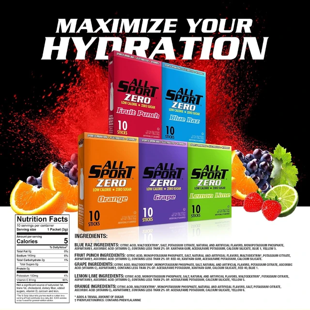 Alt view image 2 of 7 - Zero Variety Sugar Free Electrolyte Powder Sticks (Pack of 50)