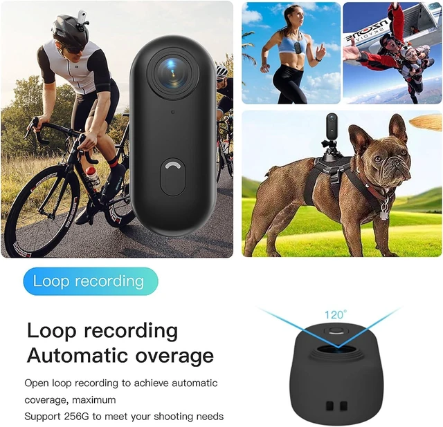 Alt view image 6 of 7 - H7 64GB 1080P Thumb Action Camera Mini Body Cam with Magnetic Lanyard