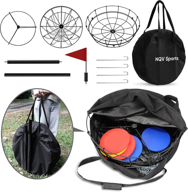 Alt view image 2 of 7 - Heavy Duty Disc Golf Basket 24 Chain Portable Target
