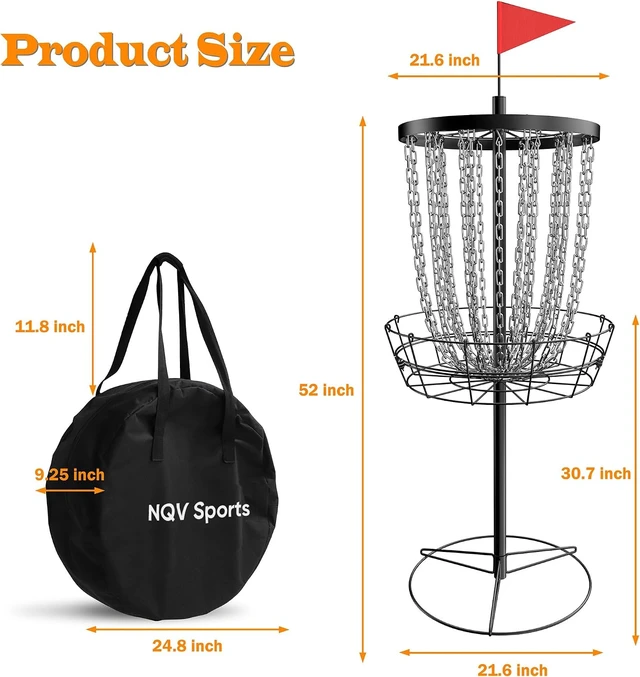 Alt view image 5 of 7 - Heavy Duty Disc Golf Basket 24 Chain Portable Target