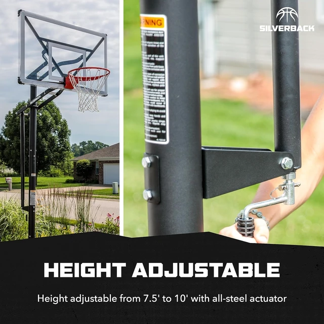 Alt view image 6 of 7 - NXT54 In-Ground Basketball Hoop 54" Height Adjustable