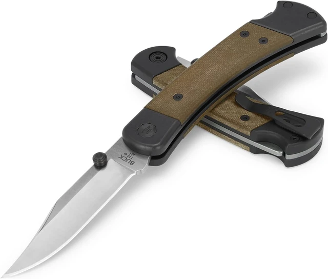 Alt view image 4 of 7 - 110 Folding Hunter Sport Knife Micarta, 4.6 oz
