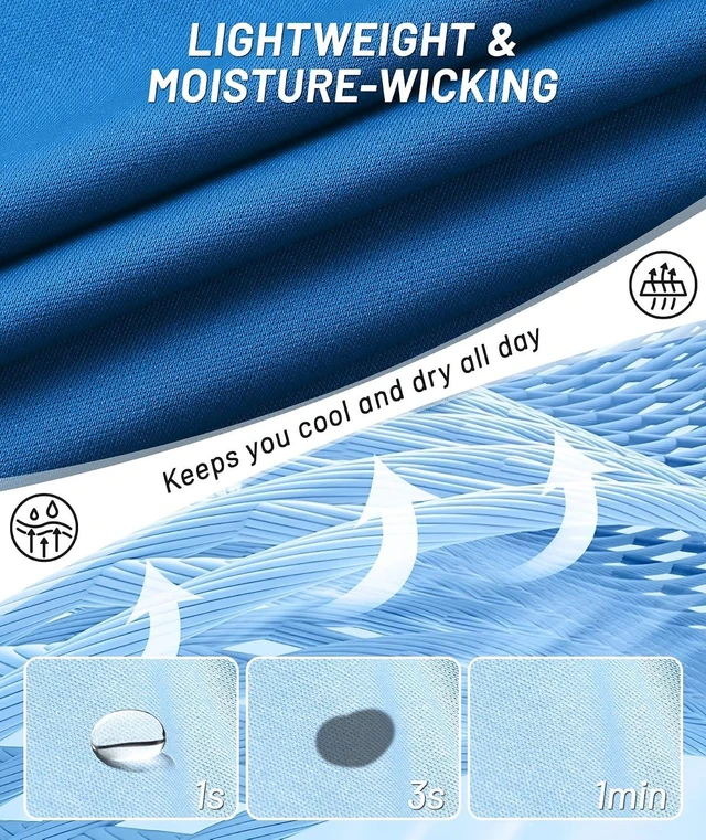 Alt view image 5 of 6 - Men's Long Sleeve Sun Protection Shirts 7 Pack Base Layer