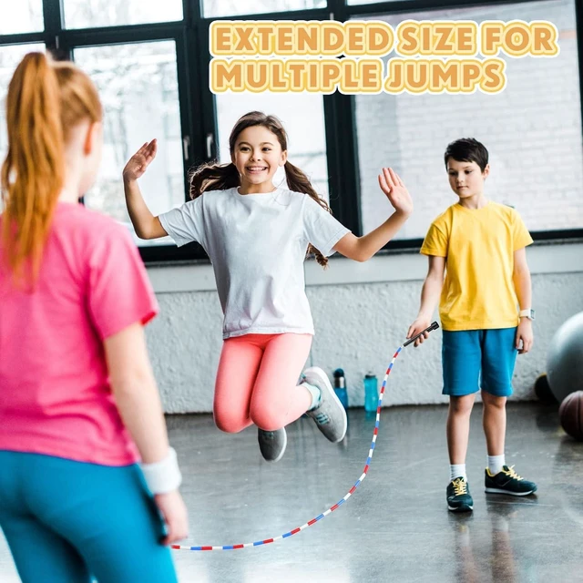 Alt view image 2 of 7 - 16-Foot Beaded Double Dutch Jump Rope for Kids & Adults