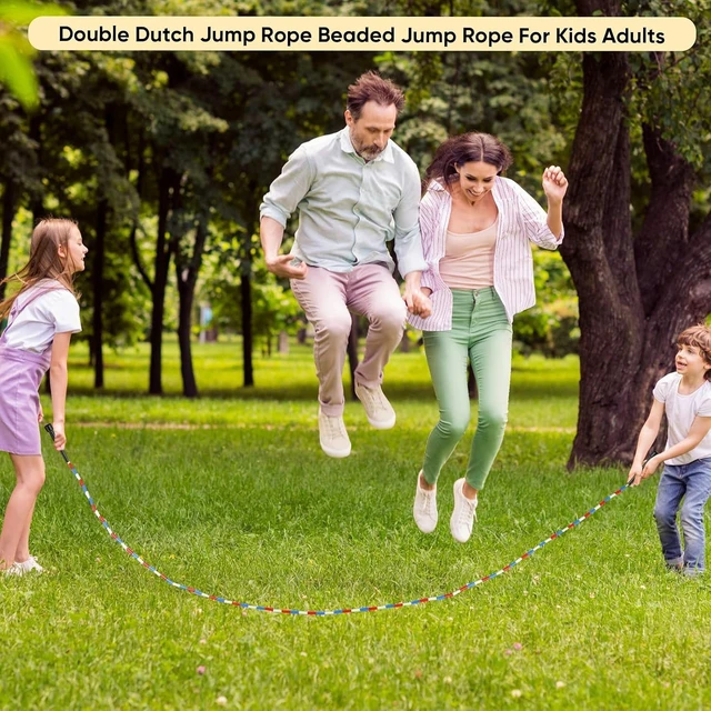 Alt view image 4 of 7 - 16-Foot Beaded Double Dutch Jump Rope for Kids & Adults