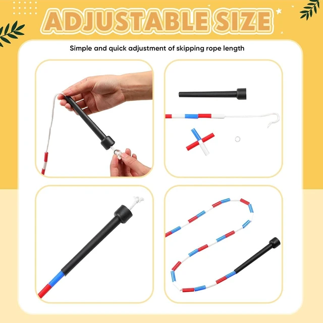 Alt view image 6 of 7 - 16-Foot Beaded Double Dutch Jump Rope for Kids & Adults