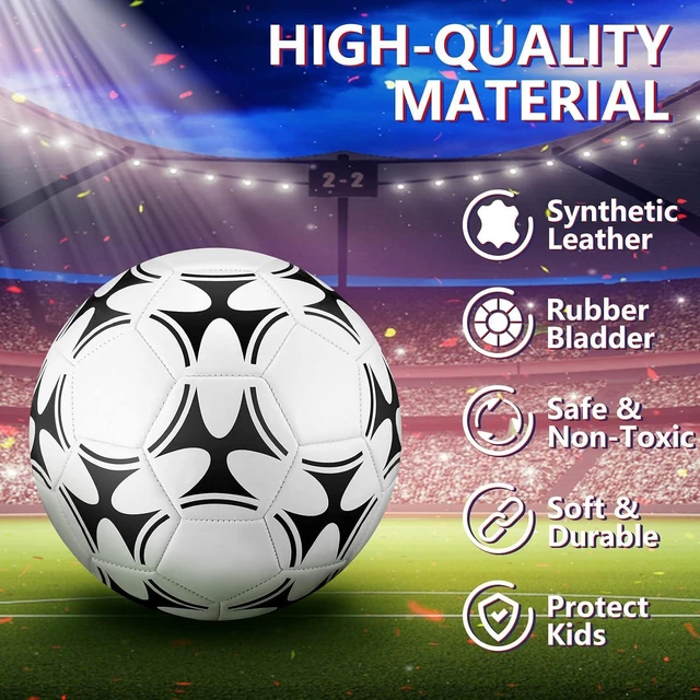Alt view image 4 of 6 - Soccer Balls with Pump 4 Pack, Sizes 3, 4 & 5