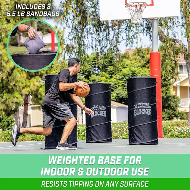 Alt view image 4 of 6 - XTRAMAN PRO 46" XL Pop-Up Defender 3 Pack Heavy Duty Multi-Sport Blocking Dummy for Basketball, Football, Soccer & More