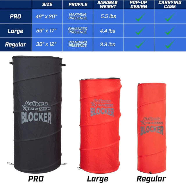 Alt view image 6 of 6 - XTRAMAN PRO 46" XL Pop-Up Defender 3 Pack Heavy Duty Multi-Sport Blocking Dummy for Basketball, Football, Soccer & More