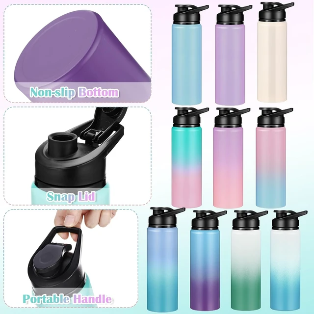 Alt view image 3 of 6 - 25oz Aluminum Water Bottles 10 Pack Bulk Reusable Sports Bottles