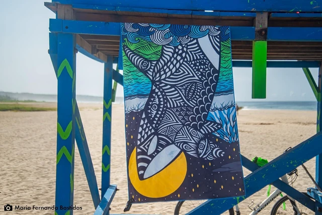 Alt view image 4 of 7 - Ultralight Microfiber Camping & Travel Towel Orca Print, Body