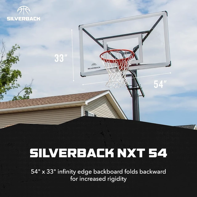 Alt view image 2 of 7 - NXT54 In-Ground Basketball Hoop 54" Height Adjustable