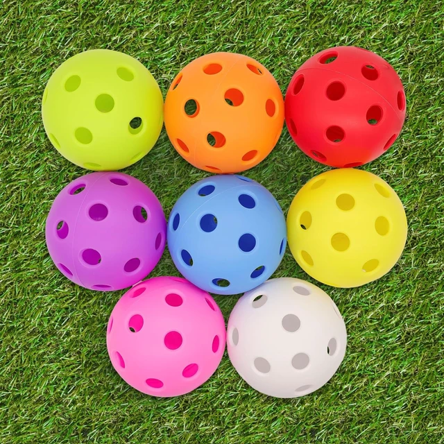 Alt view image 5 of 7 - 40 Pack Plastic Baseball Practice Balls Lightweight Hollow Soft Balls for Hitting, Pitching & Batting Training, Indoor/Outdoor with Drawstring Bag